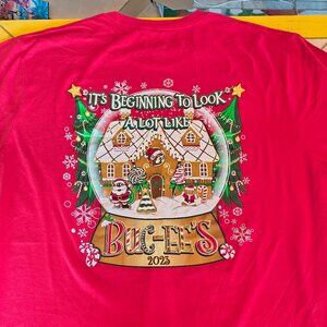 Bucee's 2023 Christmas, Holiday themed XL unisex short-sleeve T-shirt